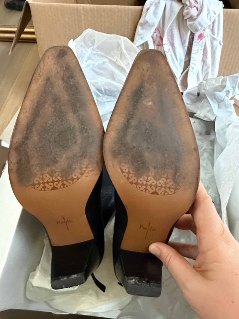 Linea Paulo Serena Black Leather Bootie like New worn once for shoot size 11 - Picture 3 of 4